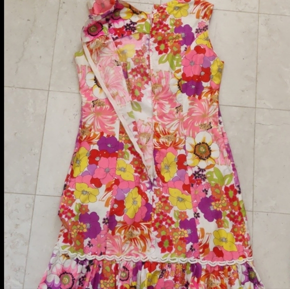 Vintage Liberty Circle Retro Psychedelic Shift Dress from the 1960s 🌺 - Picture 3 of 17